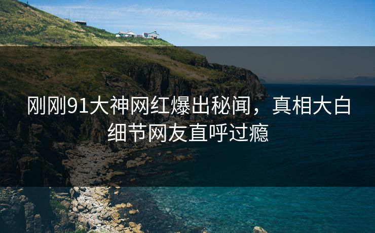 刚刚91大神网红爆出秘闻，真相大白细节网友直呼过瘾